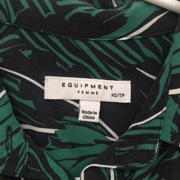 Equipment Palm Print Silk Shirt - Picture 4 of 6